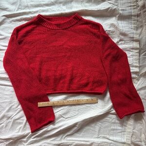 Bright Red Knit Pullover